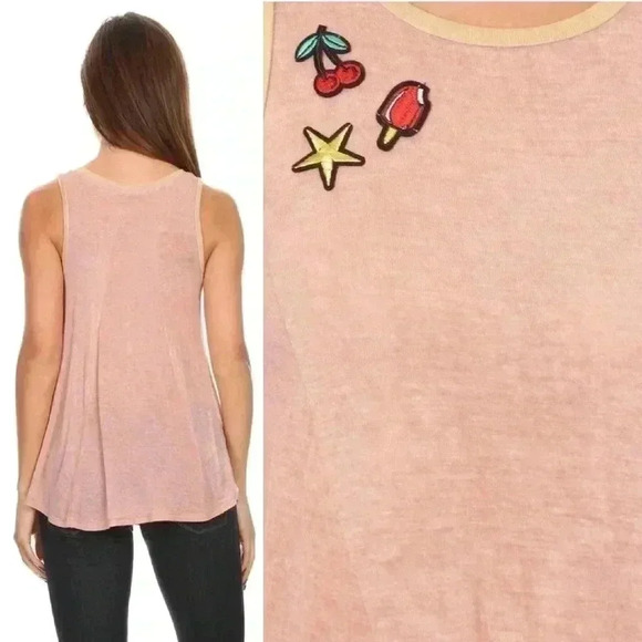 “Lola” A-Line Tank Top w Patches - Picture 2 of 4